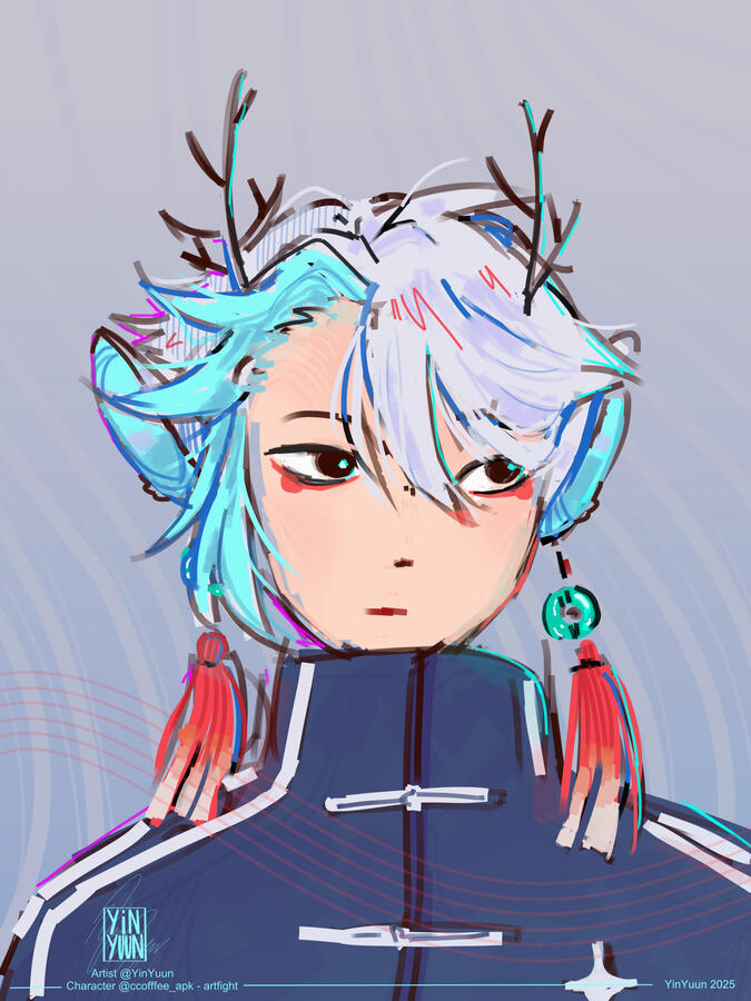 Bust-Up sketch Illustration 2025 for ccofffee_apk on artfight!