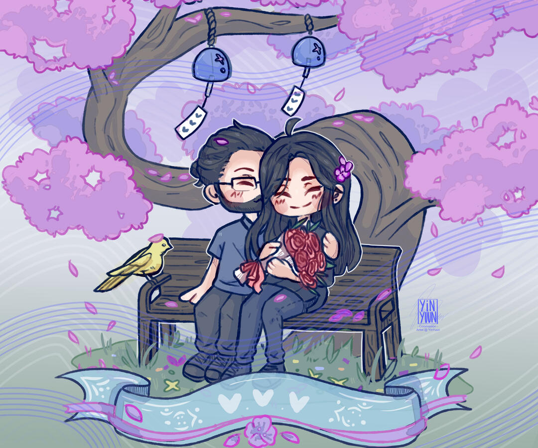 Chibi Couple Illustration for Meena_Siren on Twitch!